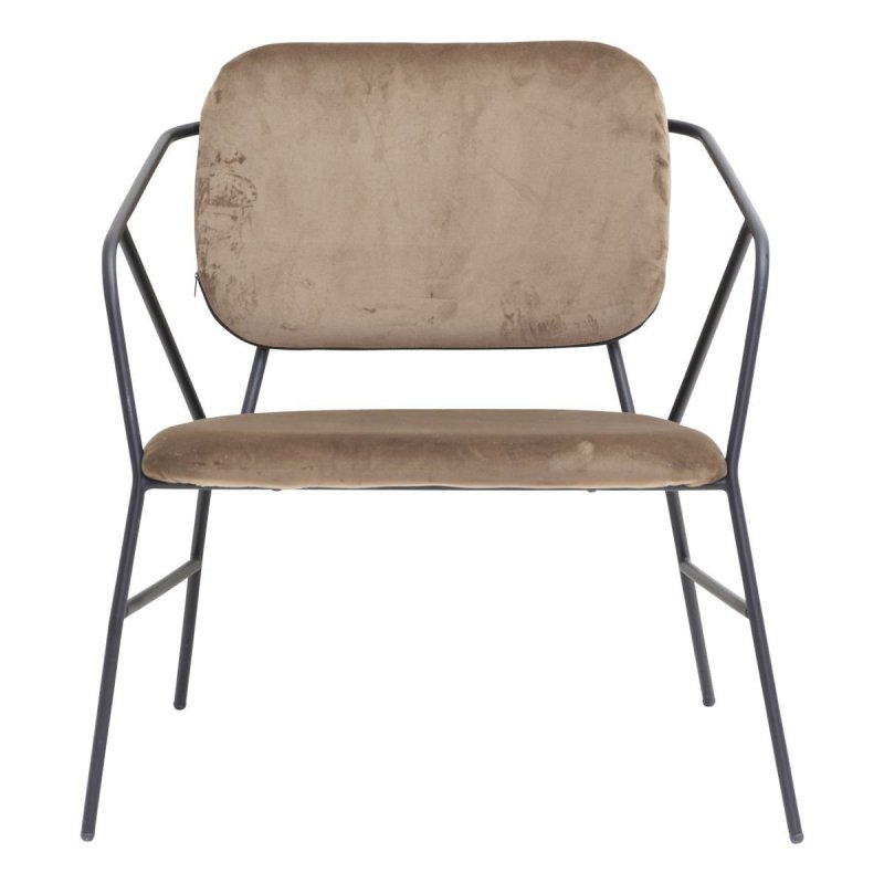 House Doctor KLEVER Krzesło Lounge Chair - Brązowe