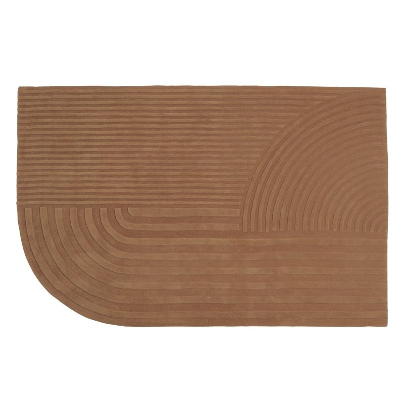 Muuto RELEVO Dywan Wełniany 200x300 cm Pomarańczowy Burnt Orange