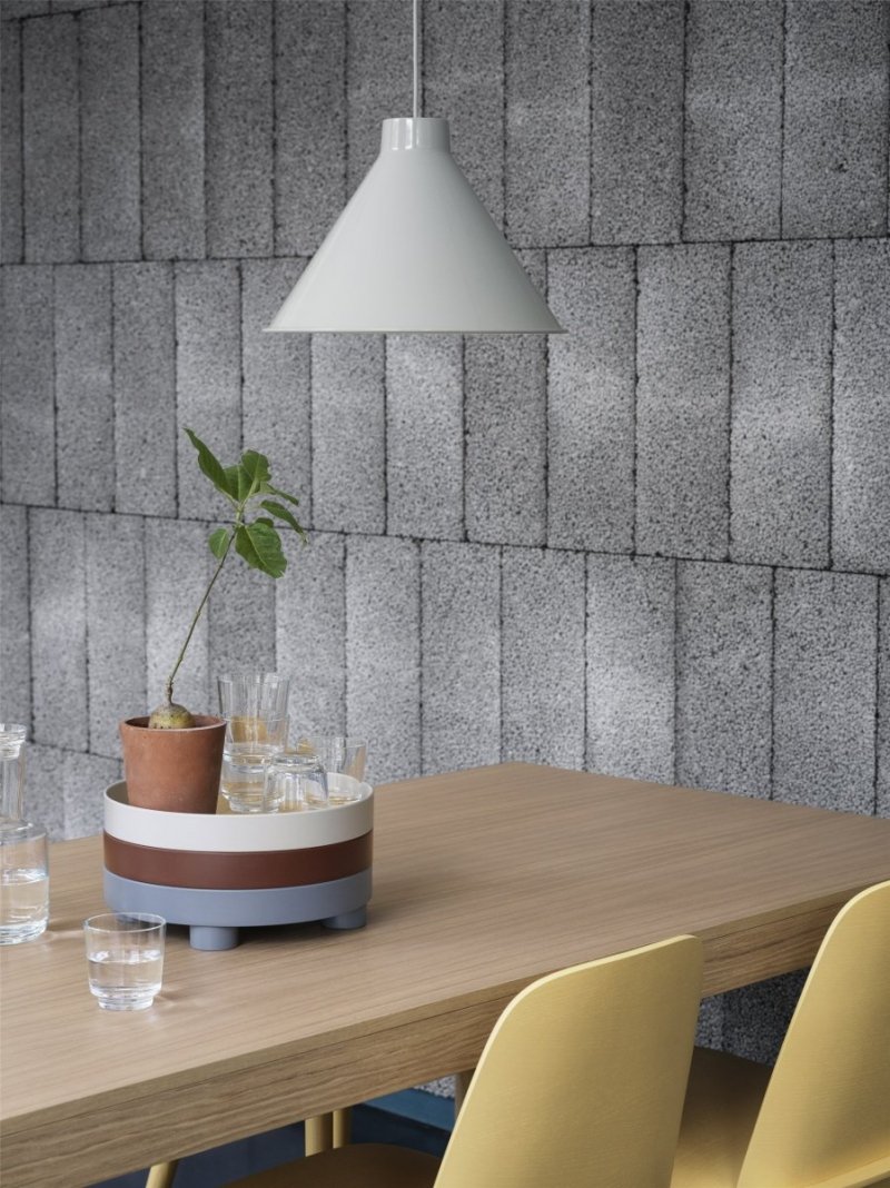 Muuto TOP PEDANT Stalowa Lampa Wisząca 38 cm Szara