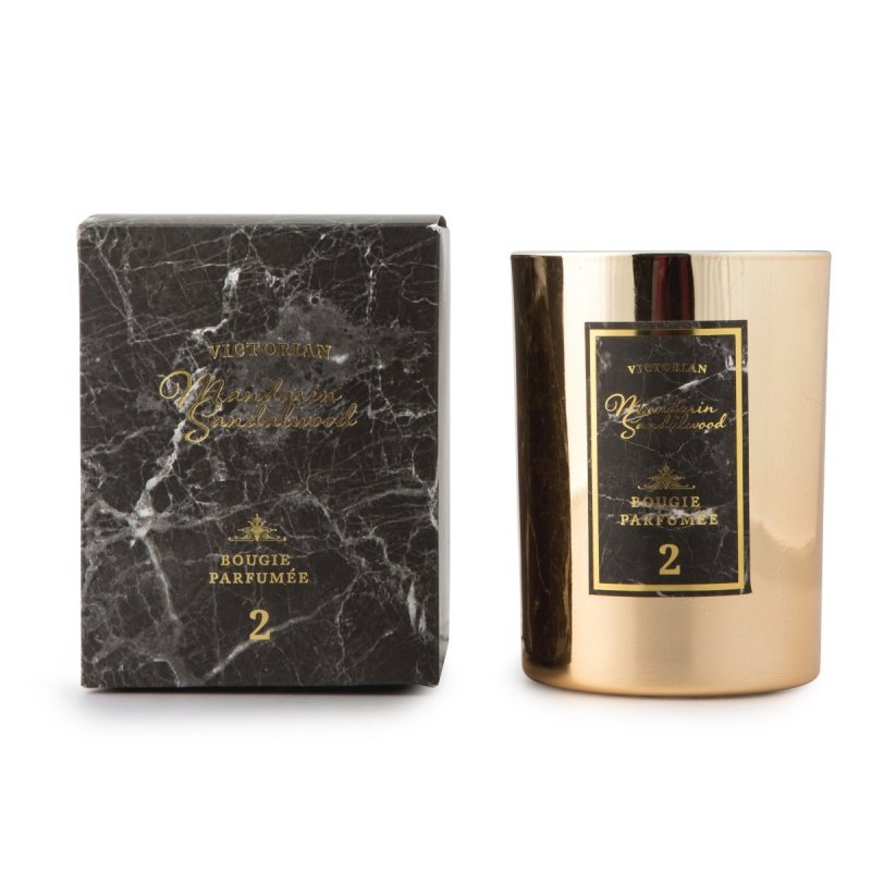 Victorian MARBLE Świeca Zapachowa - Mandarin Sandalwood - Sandałowiec i Mandarynk