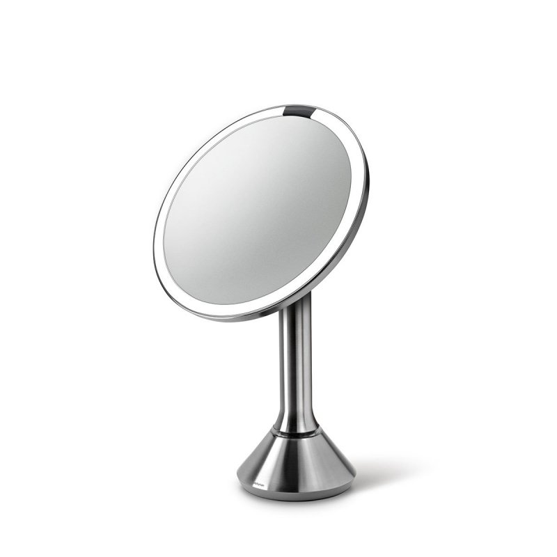 simplehuman SENSOR Lustro Kosmetyczne do Makijażu - Powiększające, z Podświetleniem / Srebrne Matowe