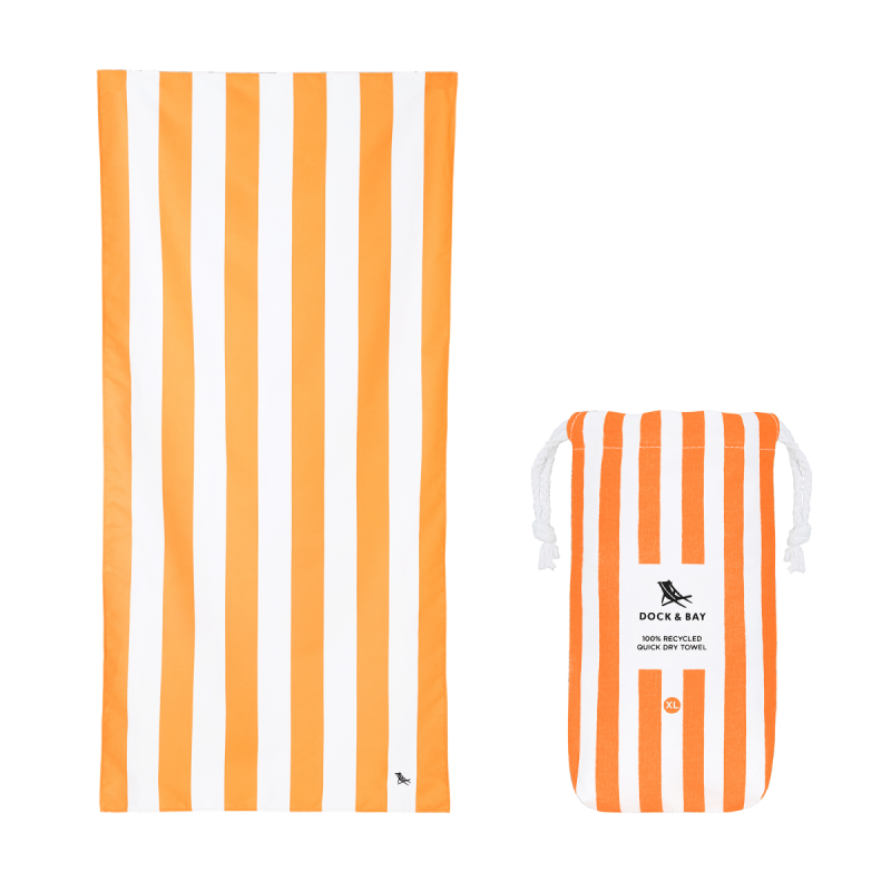 Dock &amp; Bay CABANA Szybkoschnący Ręcznik Plażowy XL 200x90 cm / Orange