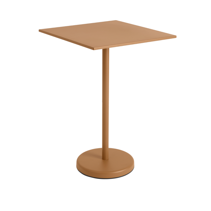 Muuto LINEAR Kwadrat Ogrodowy Stolik Kawowy 70 cm / Wys. 105 cm / Pomarańczowy