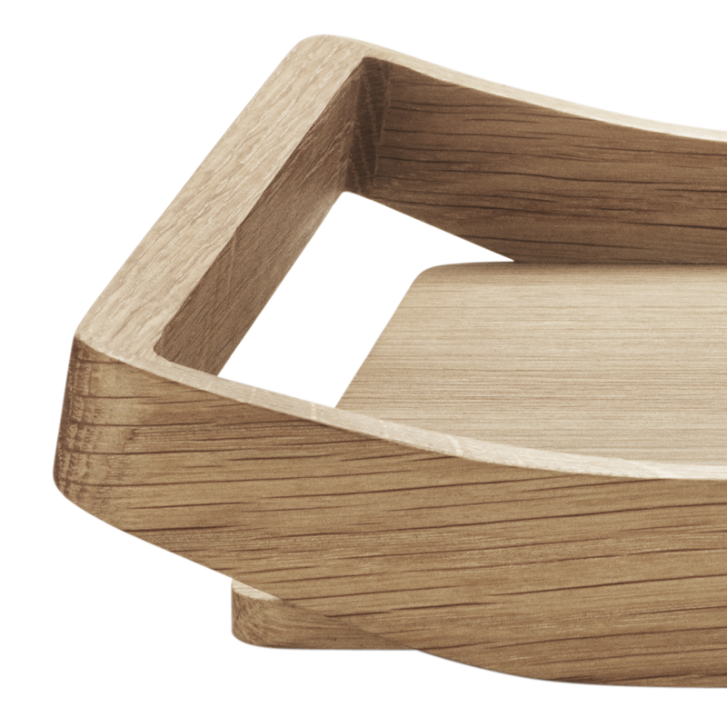 Georg Jensen BARBRY Drewniana Prostokątna Taca do Serwowania / Dębowa