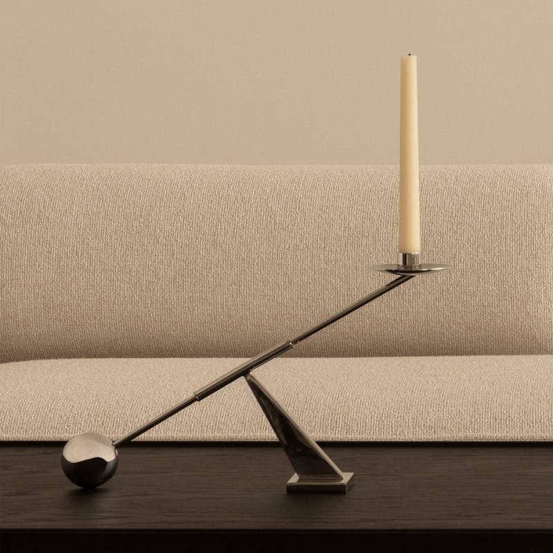 Audo INTERCONNECT Świecznik Stołowy 25,5 cm / Czarny