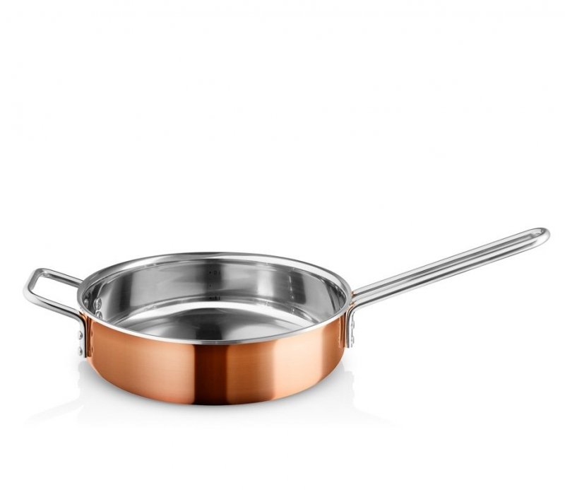 Eva Solo TRIO COPPER Wysoka Patelnia Stalowa 24 cm Miedziana