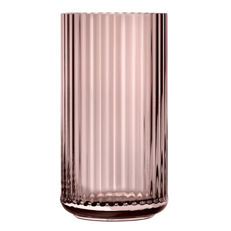 Lyngby Porcelain LYNGBY Wazon Szklany 38 cm Burgundowy