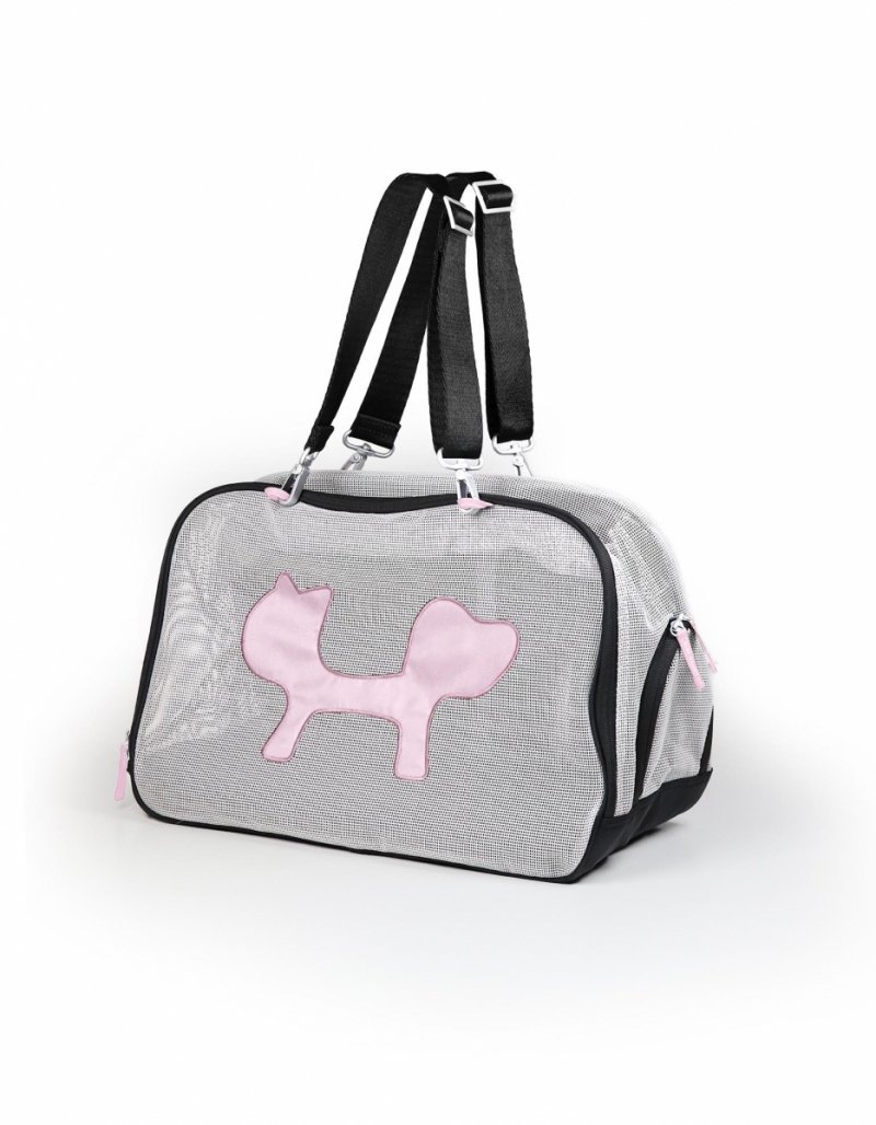 United Pets Milano ECO Torba - Transporter dla Psa / Czarno - Różowa