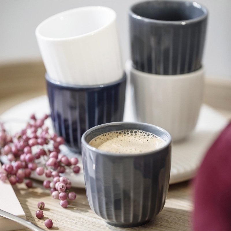 Kähler HAMMERSHØJ Kubek do Espresso 100 ml Granatowy
