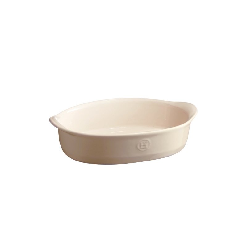 Emile Henry NATURAL CHIC Forma - Owalne Naczynie do Zapiekania 24 cm Kremowe