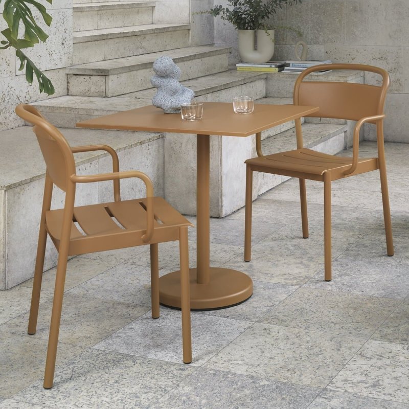 Muuto LINEAR Kwadratowy Ogrodowy Stolik Kawowy 70x70 cm / Szary