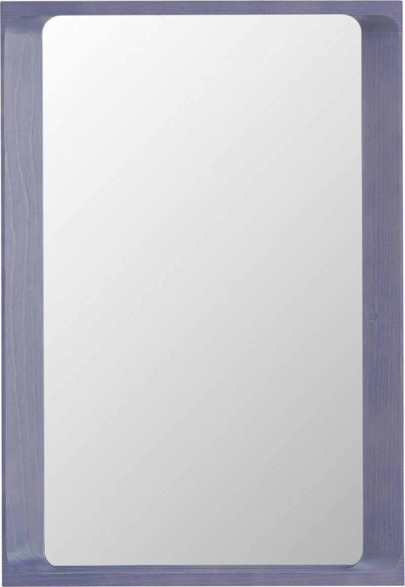 Muuto ARCED Lustro Ścienne w Drewnianej Ramie 80 cm / Liliowe