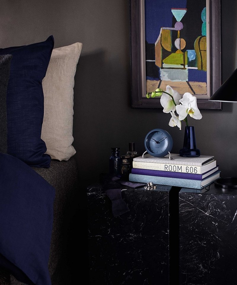 Rosendahl ARNE JACOBSEN Zegarek Stołowy - Budzik Niebieski STONE BLUE