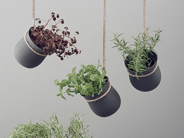 Rig-Tig by Stelton GROW-IT Doniczka na Zioła - Wisząca - Szara
