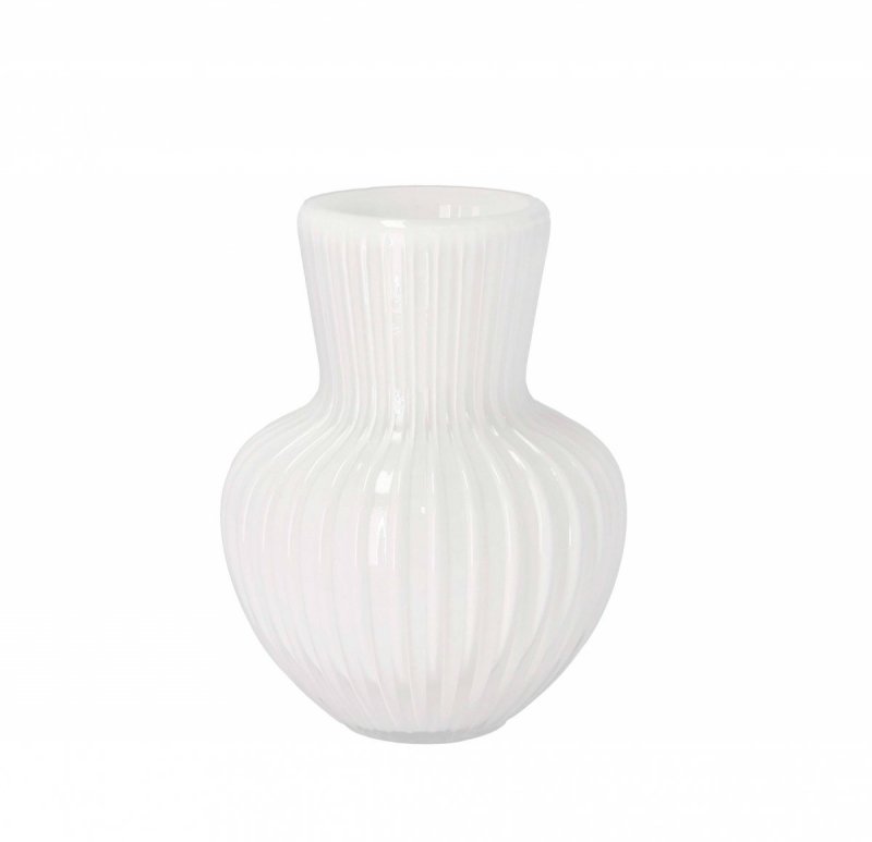 Villa Collection CUNEO Szklany Wazon do Kwiatów 20 cm Biały