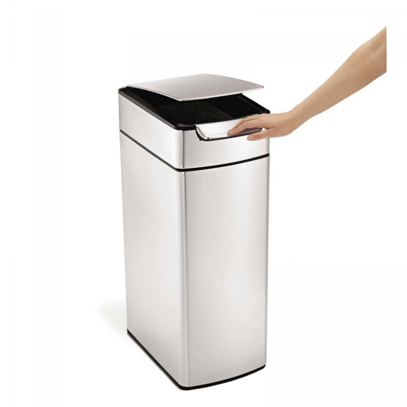 simplehuman TOUCH-BAR SLIM Kosz na Śmieci 40 l / Srebrny