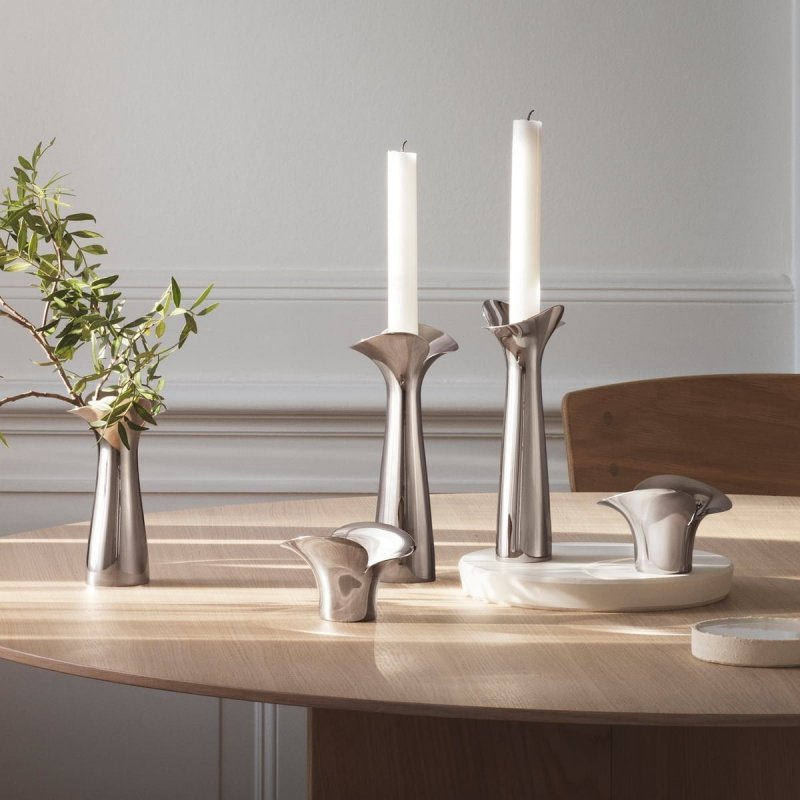 Georg Jensen BLOOM BOTANICA Stalowy Wazon do Kwiatów 15 cm