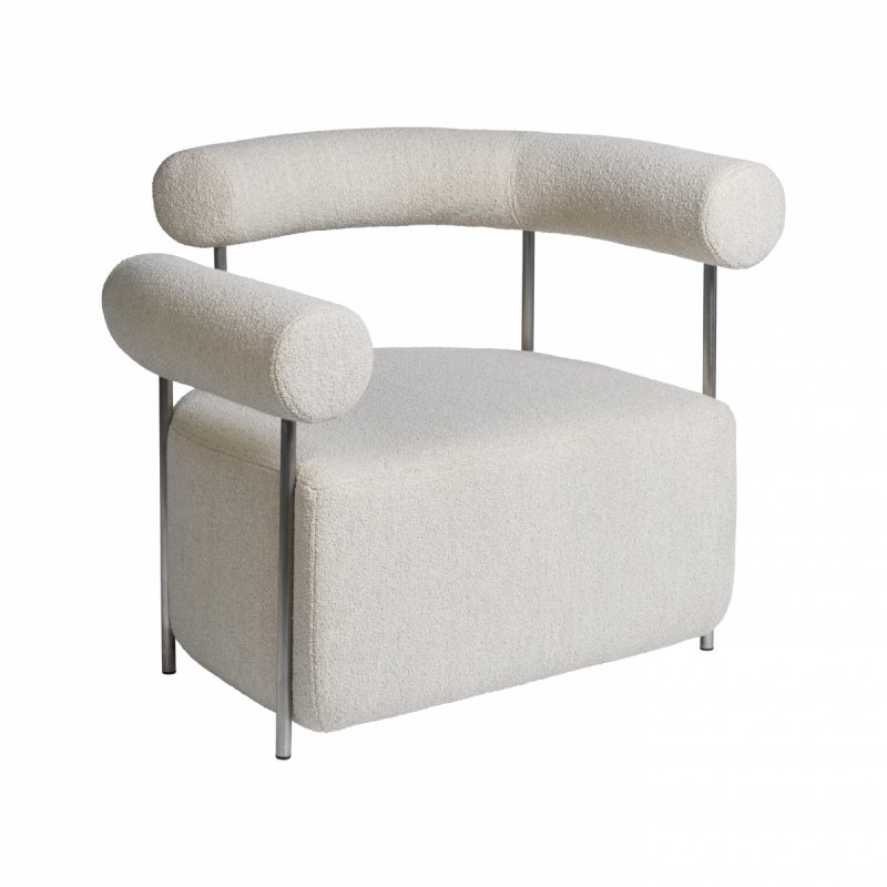 Kristina dam studio SOLITUDE Fotel Tapicerowany Boucle / Beżowy
