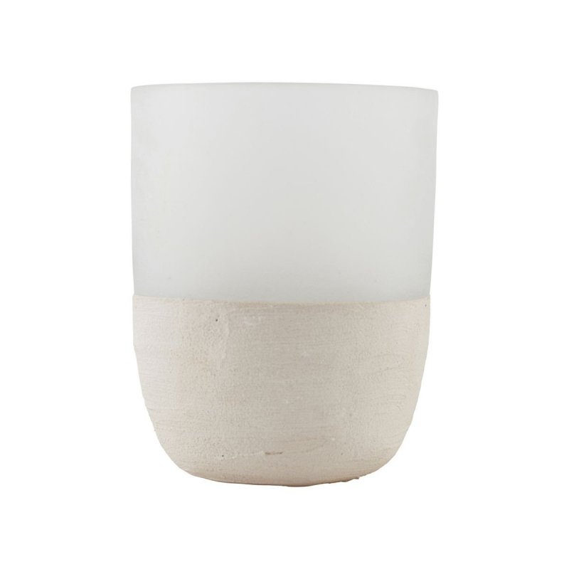 House Doctor COZY Świecznik Tealight z Białym Kloszem