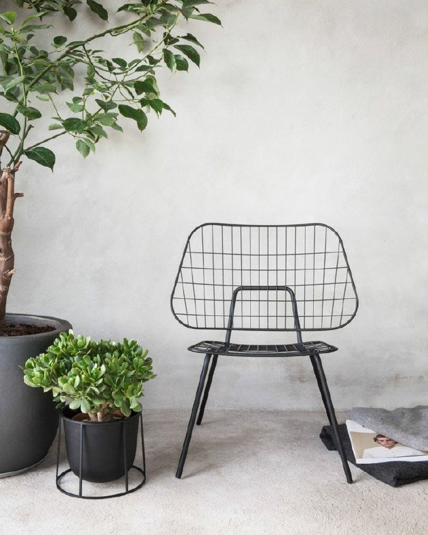Menu WM String Lounge Chair - Krzesło Czarne