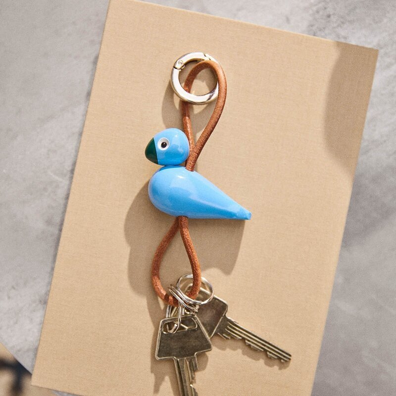 Kay Bojesen SONGBIRD Brelok do Kluczy - Przywieszka do Torebki - Ptaszek / Niebieski