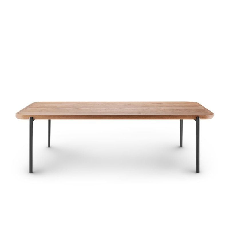 Eva Solo SAVOYE Prostokątny Stolik Kawowy 120x50 cm (wys. 35 cm) Czarny / Blat Dąb Naturalny
