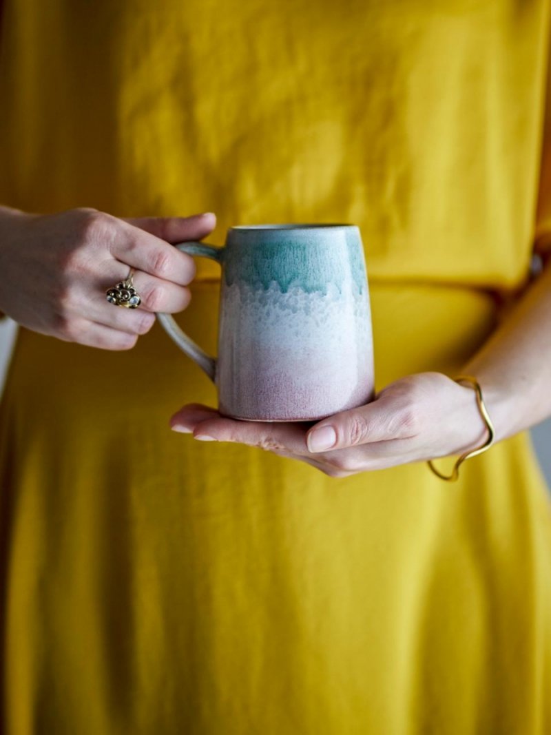 Bloomingville WINNIE Kubek 370 ml - Zestaw 4 Kubków / Turkusowy