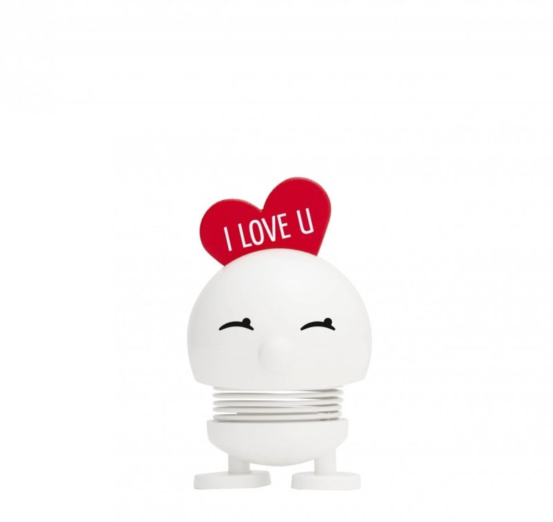 Hoptimist BIMBLE Figurka Optymisty z Serduszkiem S Biały - I Love U