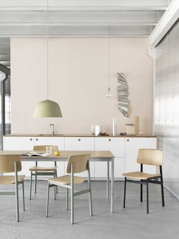 Muuto LOFT Krzesło - Zielone/Siedzisko Dębowe (Dusty Green)