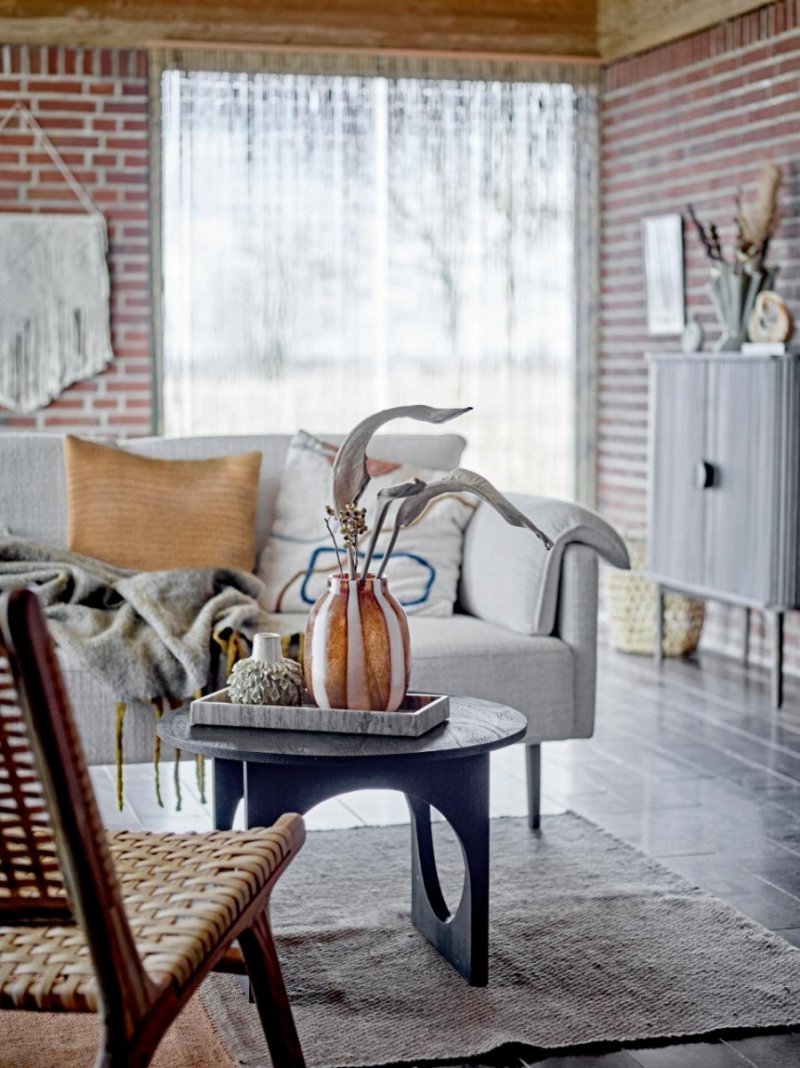 Bloomingville ULRIKE Stolik Kawowy z Drewna Mango / Czarny