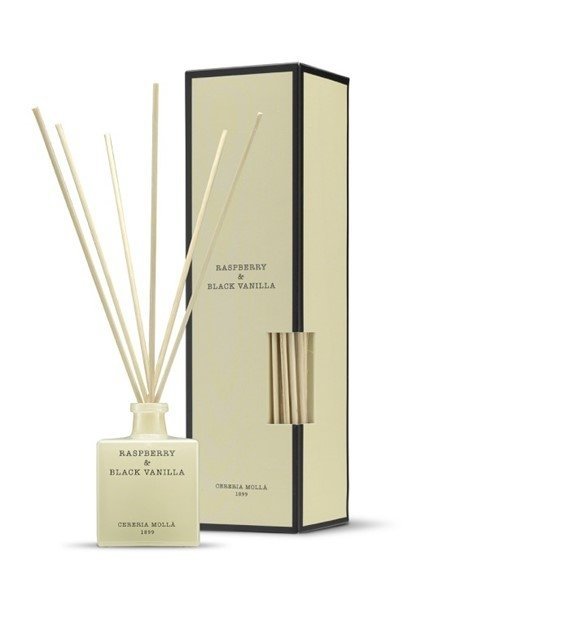 Cereria Molla BOUTIQUE Dyfuzor Zapachowy z Patyczkami 100 ml / Raspberry and Black Vanilla