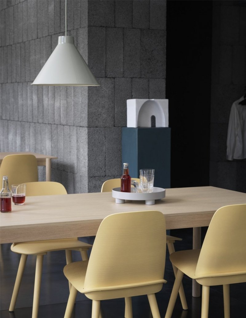 Muuto TOP PEDANT Stalowa Lampa Wisząca 38 cm Piaskowa