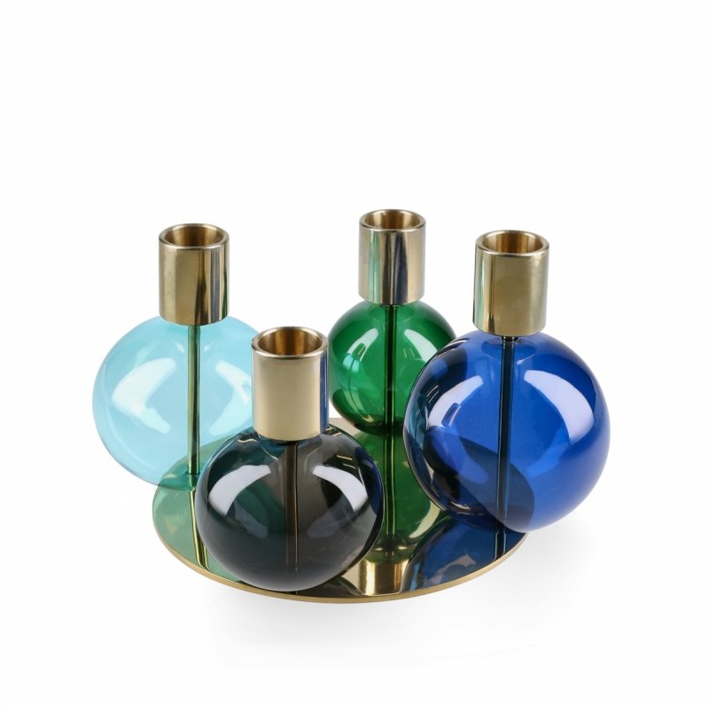 Holmegaard BUBBLE Świecznik na Klasyczną Świecę / Poczwórny