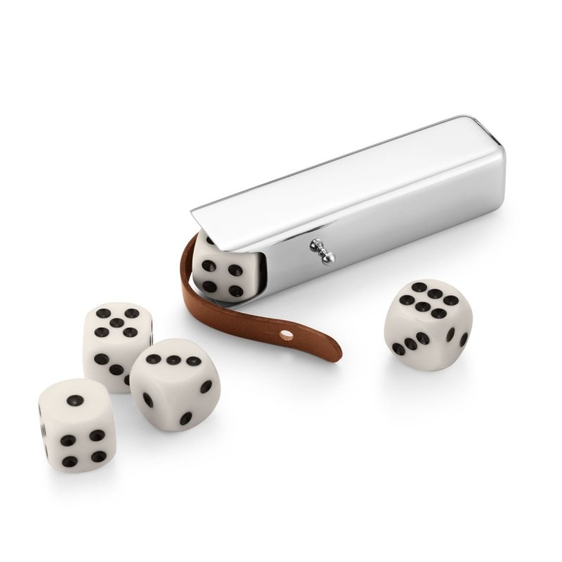 Georg Jensen SKY Kości do Gry w Stalowym Etui