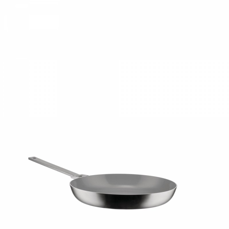 Alessi CONVIVO Patelnia Stalowa 28 cm / Srebrna Matowa