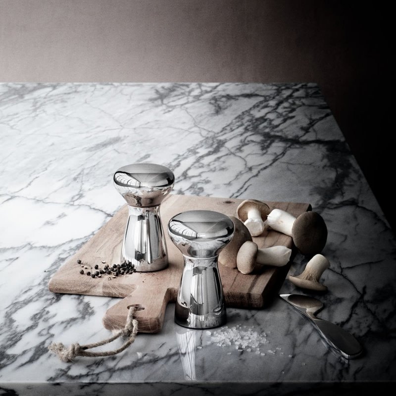 Georg Jensen ALFREDO Stalowy Młynek do Soli i Pieprzu 11,5 cm / Srebrny Błyszczący