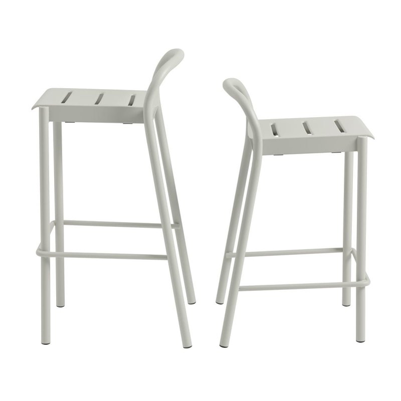Muuto LINEAR Krzesło Barowe Ogrodowe - Hoker 75 cm / Czarny
