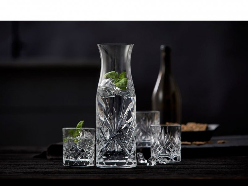 Lyngby Glass MELODIA Kryształowa Karafka + Szklanki do Wody 7 El. 