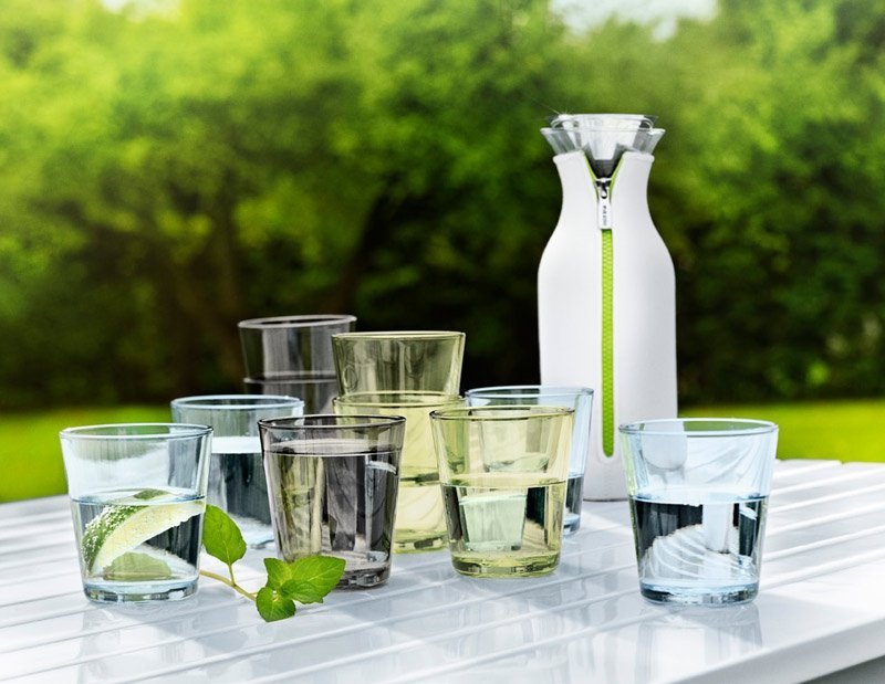 Eva Solo SERVING Karafka Lodówkowa 1,0 l z Pokrowcem - Czarna Siateczka