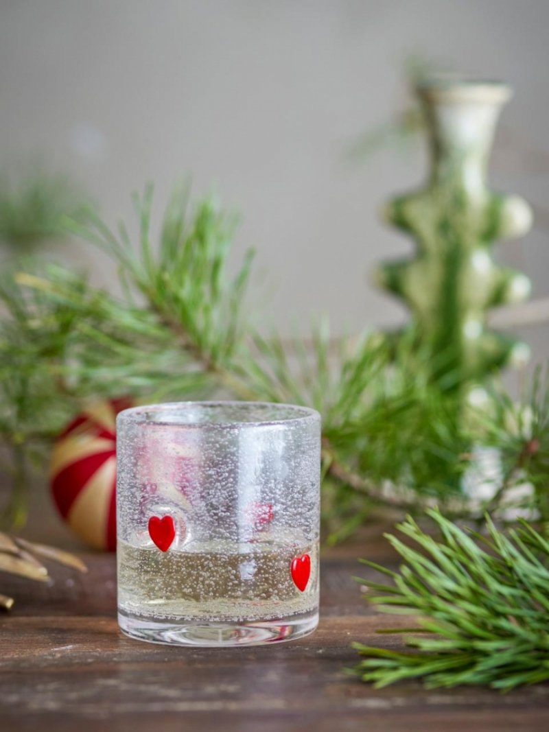 Świąteczna szklanka Bloomingville Debra handmade
