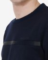 Bluza męska Equestro interlock crewneck navy