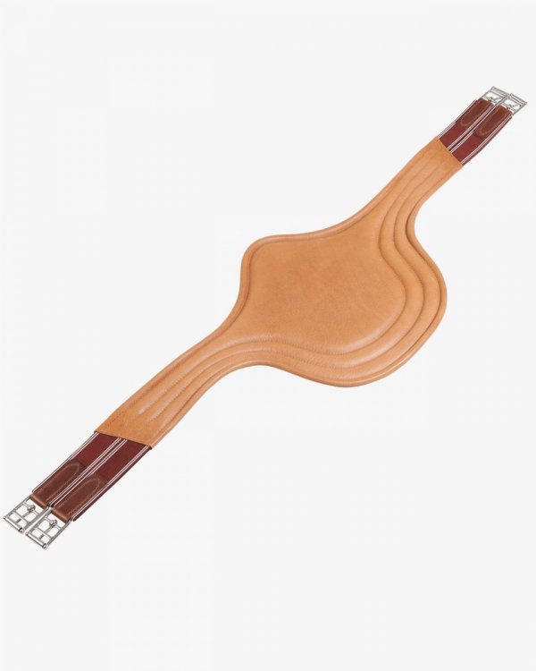 Popręg skokowy z fartuchem cognac Equestro