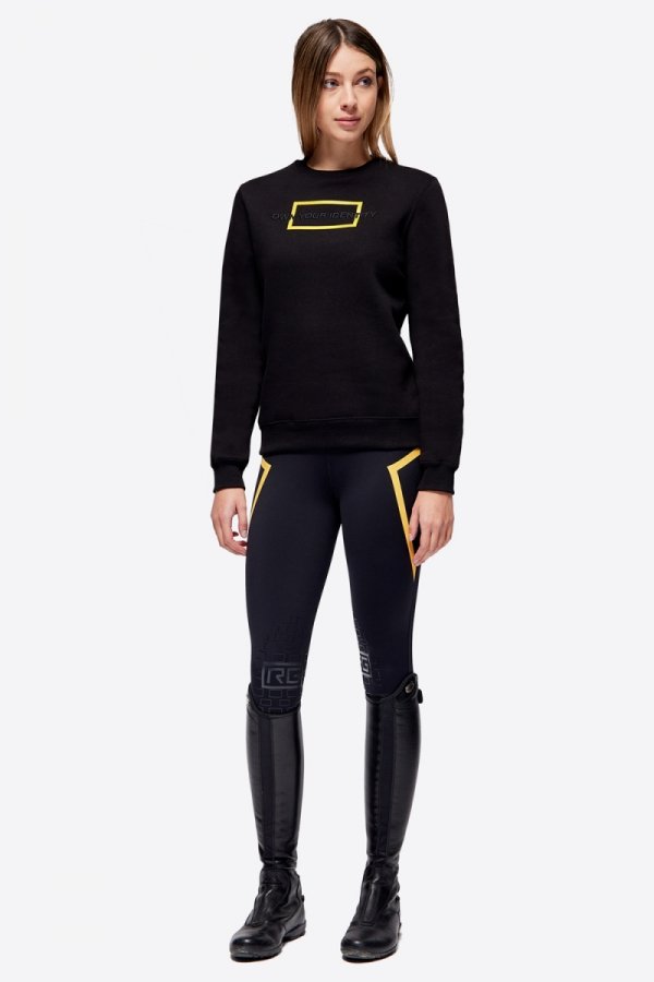 Bluza RG by Cavalleria Toscana Cotton Crew Neck Sweatshirt czarna