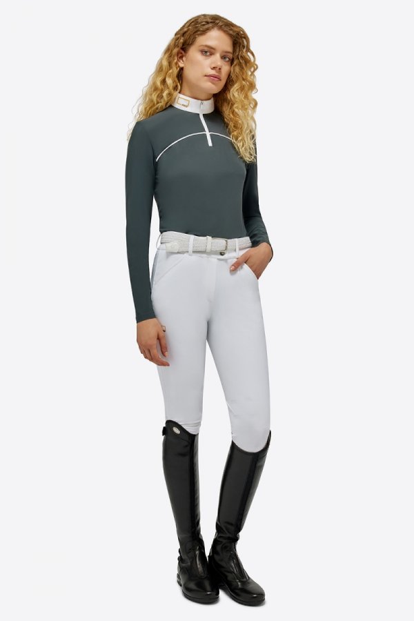 Koszula konkursowa RG by Cavalleria Toscana Jercey Competition Zip Polo 