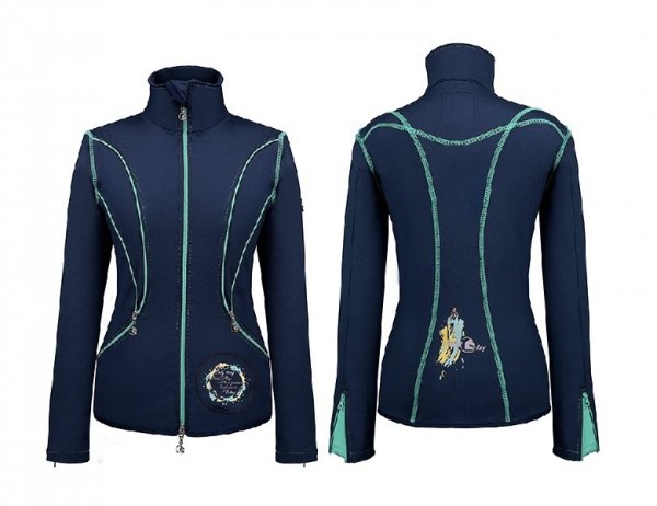 FAIR PLAY Bluza CLARISSA granatowo-seledynowa, roz. 38