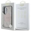 Guess 4G Round Patch Classic Logo MagSafe - Etui do Samsung Galaxy S25+ (różowy)