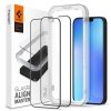 Spigen Alm Glass FC 2-Pack - Szkło hartowane do iPhone 16e / iPhone 14 / iPhone 13 / iPhone 13 Pro 2 szt (Czarna ramka)