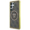 Guess 4G Glitter Triangle Buttons MagSafe - Etui do Samsung Galaxy S25 Ultra (brązowy)
