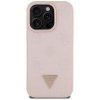 Guess Grained Hot Stamp Peony Triangle Logo MagSafe - Etui do iPhone 16 Pro Max (różowy)