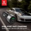 Crong Power Car Charger 63W – Ładowarka samochodowa USB-C PD 45W + USB QC 3.0 18W (czarny)